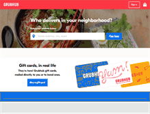 Tablet Screenshot of grubhub.com